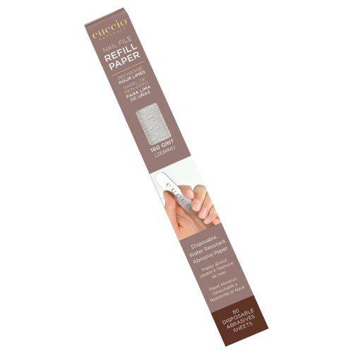 CUCCIO - Recarga de 50un Lima Autocolante Zebra 180 (p/Lima S. Steel Unhas) (3357)